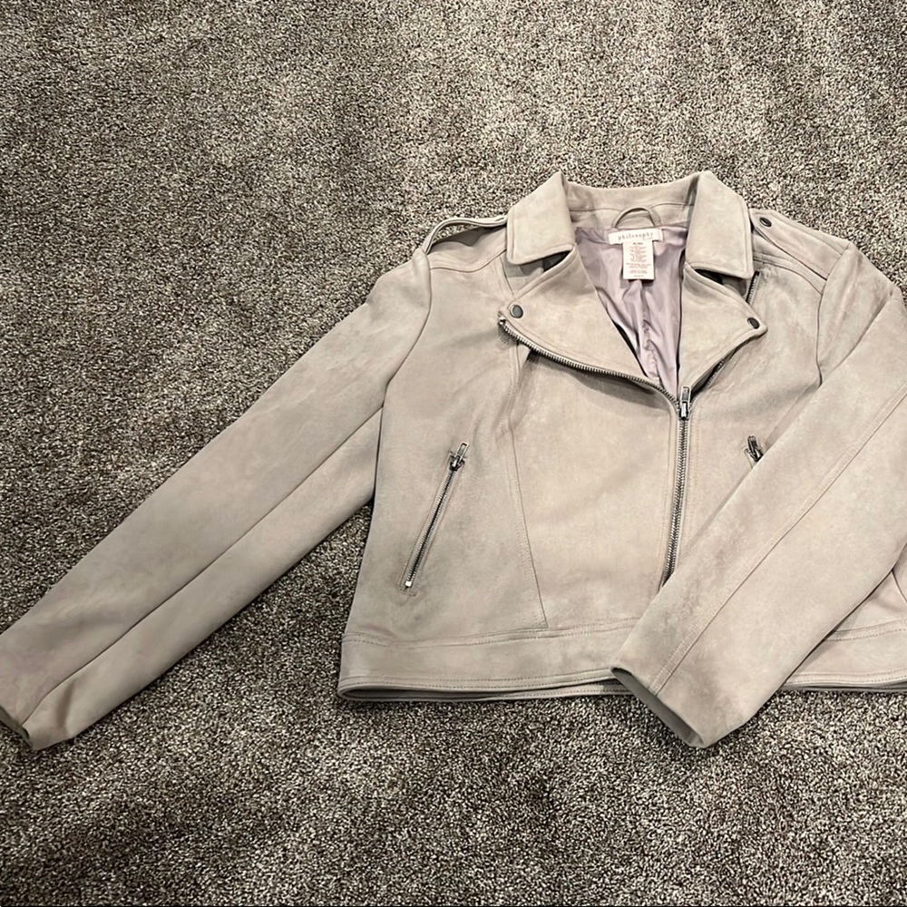 Philosophy Faux Suede Tan Jacket xl